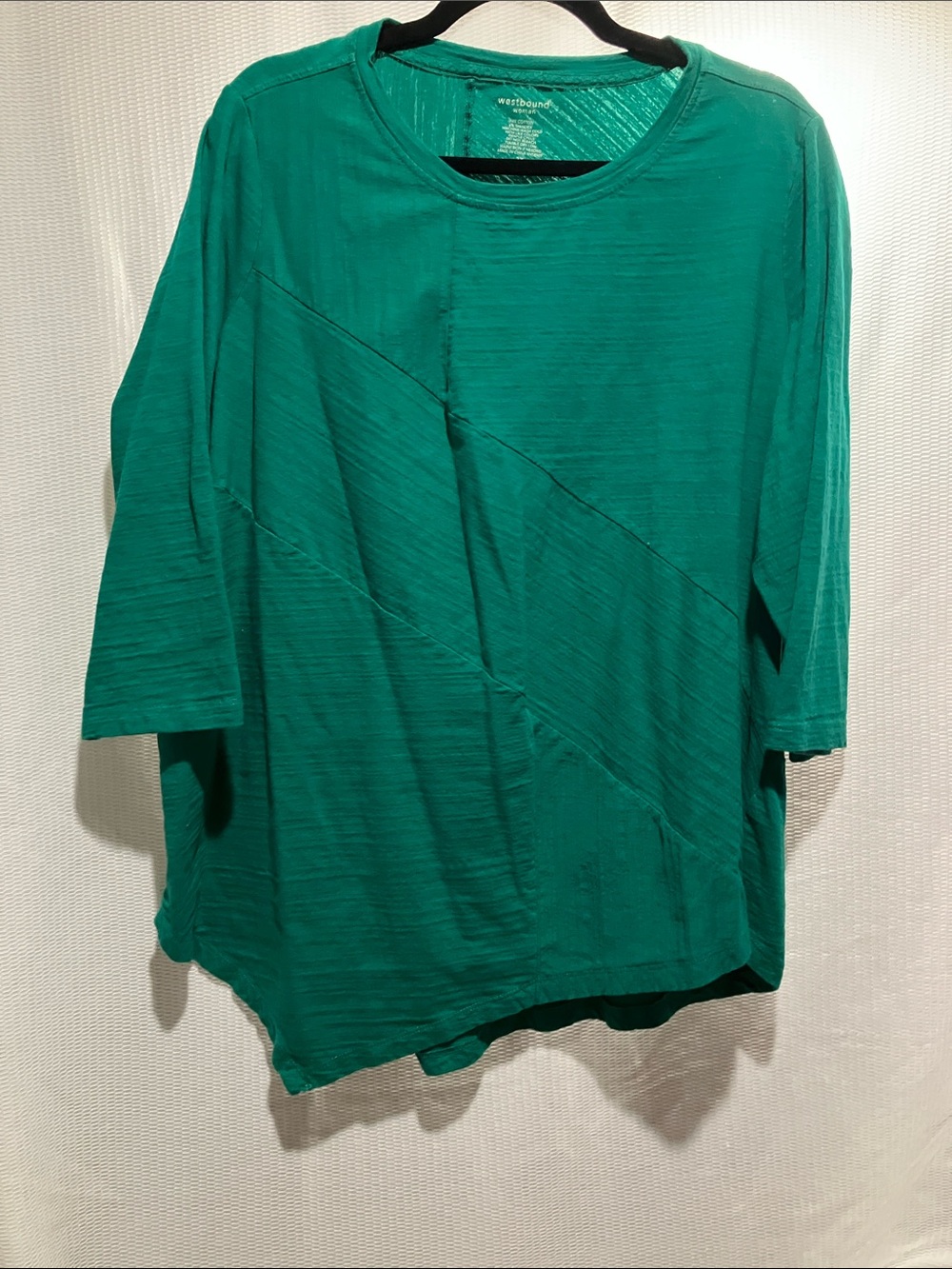 Westbound Teal Green Short Sleeve Pullover Top